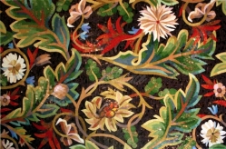 Декоративный элемент Художественное панно мастерской Factory Mosaic "Цветы Клематис" 184х100