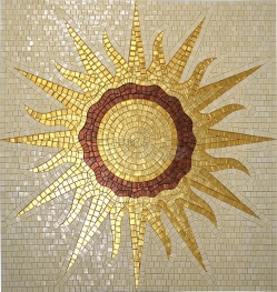 Декоративный элемент Художественное панно мастерской Factory Mosaic "Солнце" 80х80