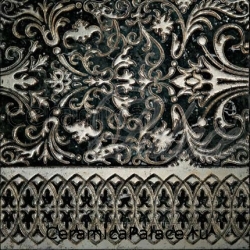 Декоративный элемент CAMELOT Fondo Nero Marquinia - Decoro Argento 30,5 x 30,5