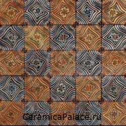 Декоративный элемент BETA PERSEI Mosaic Rosso Persia Gold Nero Marquinia Silver  29,5x29,5x1