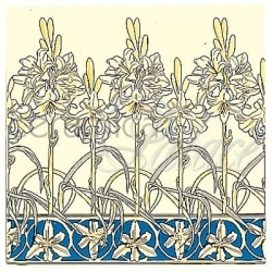 Декоративный элемент 6054B Alphonse Mucha Orchid 152 x 152 x 7