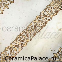Декоративный элемент SCROLL Fondo Biancone - Decoro Oro 30,5 x 30,5