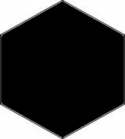 Декоративный элемент 6336V Hexagon Classic Black 12,7x12,7
