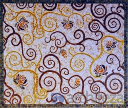 Декоративный элемент Художественное панно мастерской Factory Mosaic "Завитки" 145х122