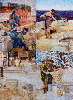Декоративный элемент Художественное панно мастерской Factory Mosaic "АльмаТадема" 90х60