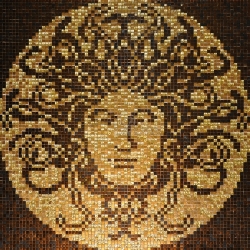 Декоративный элемент Художественное панно мастерской Factory Mosaic "Медуза" 124х124