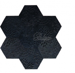 Напольная плитка JEUX D'HEXAGONES 144 NEW BLACK modulo cm 14,4x16,6x1