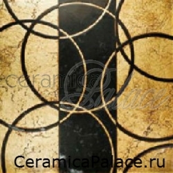 Декоративный элемент OPTICAL 9 Fondo Oro - Decoro Nero Marquinia 30,5 x 30,5