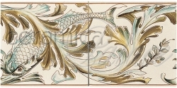 Декоративный элемент 6990B Fish Frieze 2-tile set 152 x 152 x 7