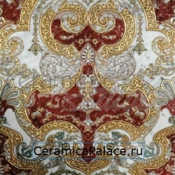 Декоративный элемент MEROPE TSS Bianco Carrara Rosso Gold 40x40x1