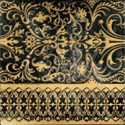 Декоративный элемент CAMELOT Fondo Nero Marquinia - Decoro Oro 30,5 x 30,5