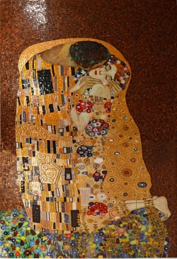 Декоративный элемент Художественное панно мастерской Factory Mosaic "Поцелуй" 155х270