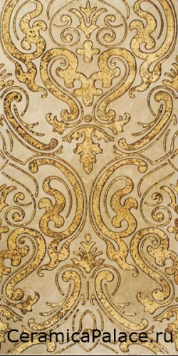 Декоративный элемент SHIRAZ 2 Fondo Travertino Chiaro - Decoro Oro 30,5 x 60