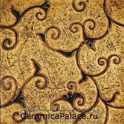 Декоративный элемент DAMASCO 1Fondo Oro - Decoro Nero Marquinia 30,5 x 30,5